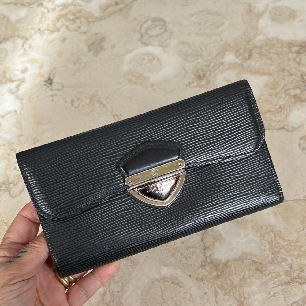 Louis Vuitton Epi Portefeuille Eugénie Long Trifold Wallet – Black